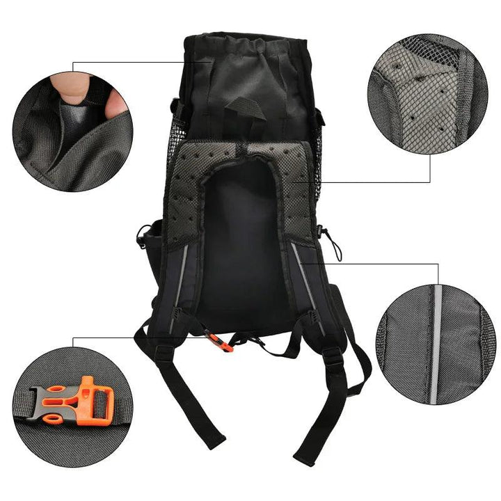 Sac à dos d'extérieur à Double épaule pour chien, sac de transport réfléchissant réglable pour chiens bouledogue français carlin, sac à dos de transport pour voyage - HautePattes