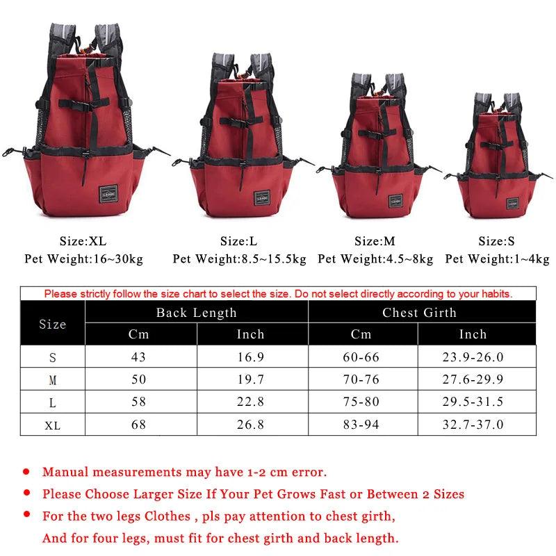 Sac à dos d'extérieur à Double épaule pour chien, sac de transport réfléchissant réglable pour chiens bouledogue français carlin, sac à dos de transport pour voyage - HautePattes