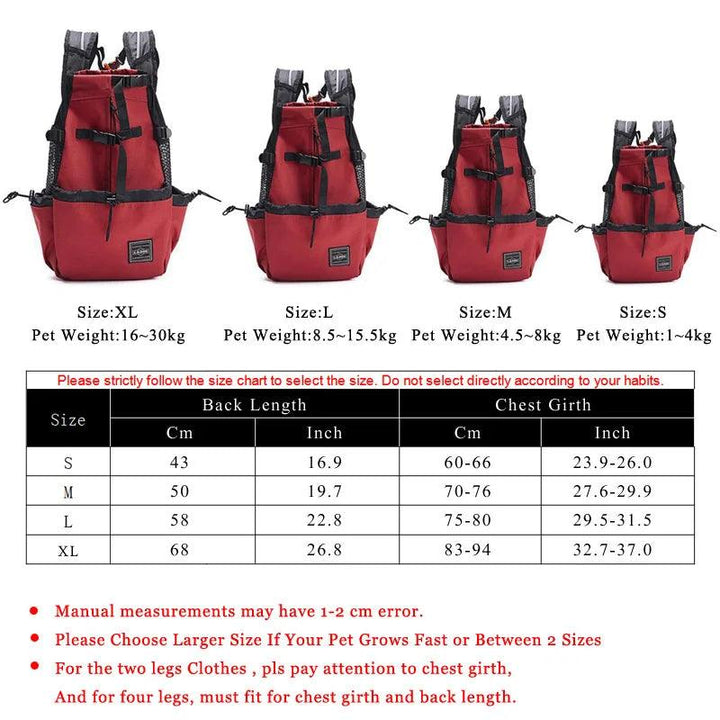 Sac à dos d'extérieur à Double épaule pour chien, sac de transport réfléchissant réglable pour chiens bouledogue français carlin, sac à dos de transport pour voyage - HautePattes