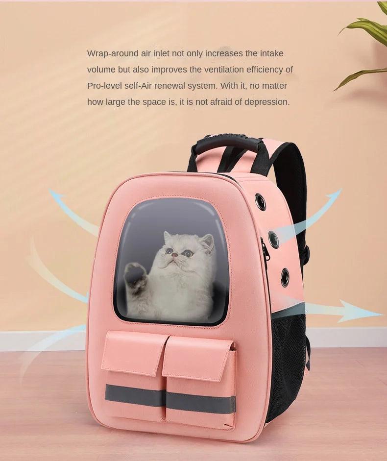 Sac à dos réfléchissant pour chat de compagnie, sacs de Transport pour chiens, sac respirant pour le Transport, voyage, espace extérieur, Cage à capsules, sac étanche pour chien - HautePattes