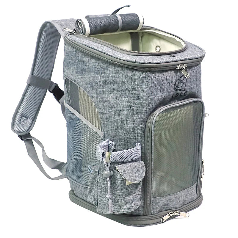 Sac à dos de transport pour animaux de compagnie, sac à bandoulière respirant pour voyage en plein air pour petits chiens et chats, emballage Portable, transport de fournitures pour animaux de compagnie - HautePattes