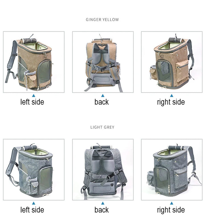 Sac à dos de transport pour animaux de compagnie, sac à bandoulière respirant pour voyage en plein air pour petits chiens et chats, emballage Portable, transport de fournitures pour animaux de compagnie - HautePattes