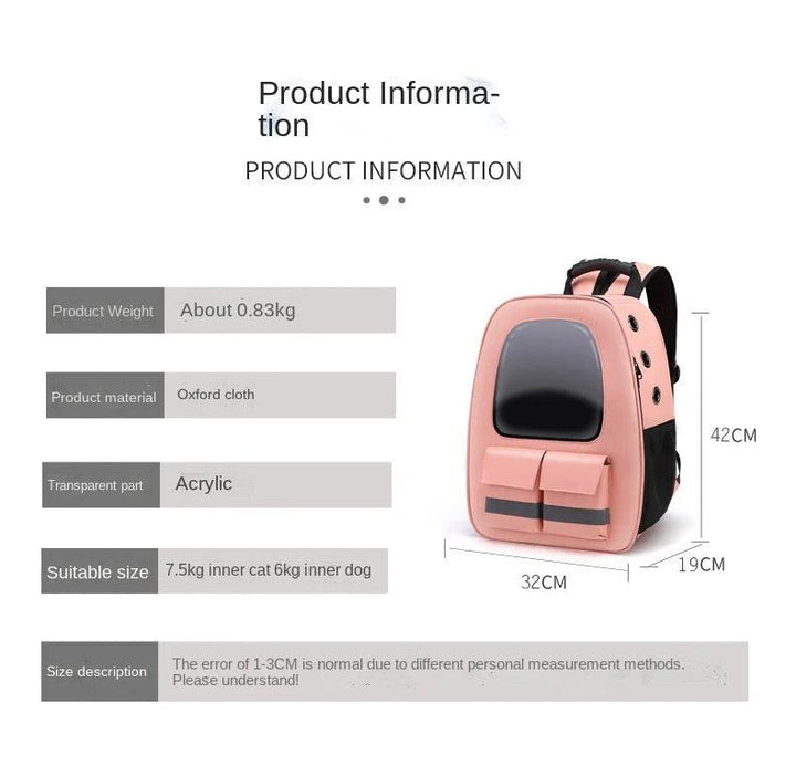 Sac à dos réfléchissant pour chat de compagnie, sacs de Transport pour chiens, sac respirant pour le Transport, voyage, espace extérieur, Cage à capsules, sac étanche pour chien - HautePattes