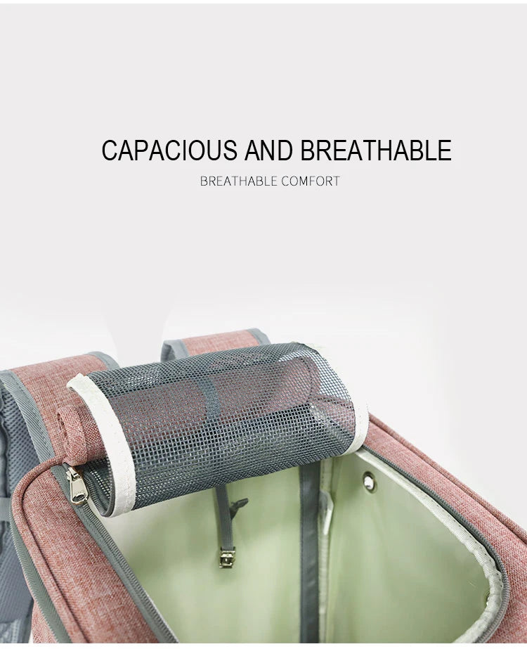 Sac à dos de transport pour animaux de compagnie, sac à bandoulière respirant pour voyage en plein air pour petits chiens et chats, emballage Portable, transport de fournitures pour animaux de compagnie - HautePattes