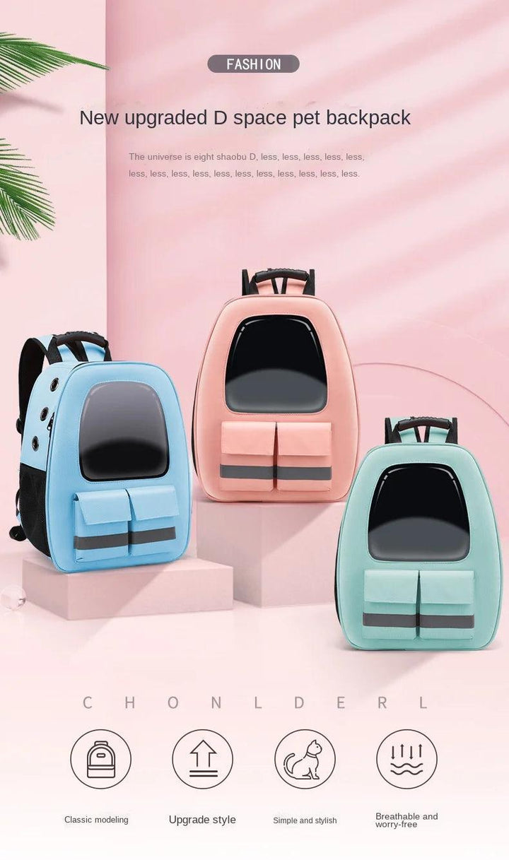 Sac à dos réfléchissant pour chat de compagnie, sacs de Transport pour chiens, sac respirant pour le Transport, voyage, espace extérieur, Cage à capsules, sac étanche pour chien - HautePattes