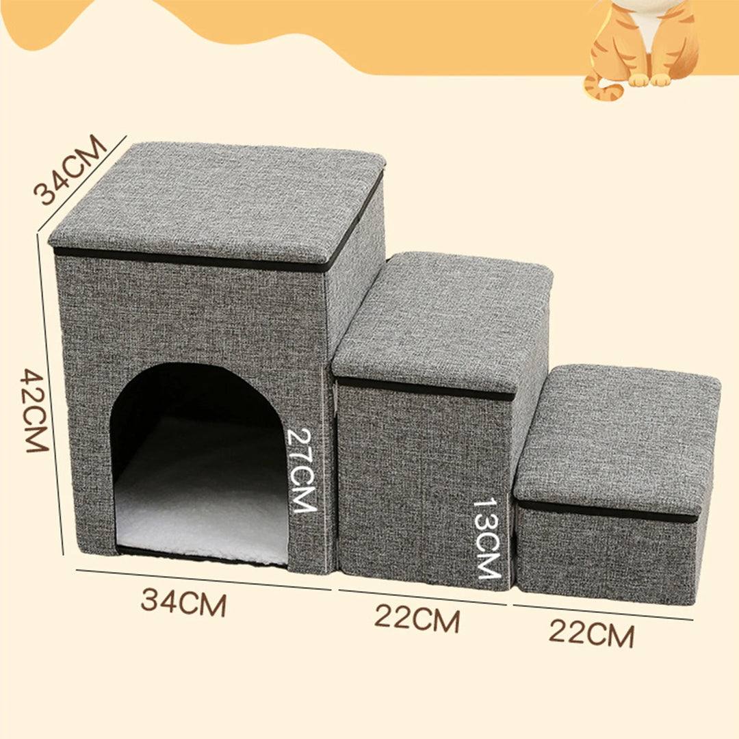 Escalier Pliable 3-en-1 Premium pour Chiens et Chats - HautePattes