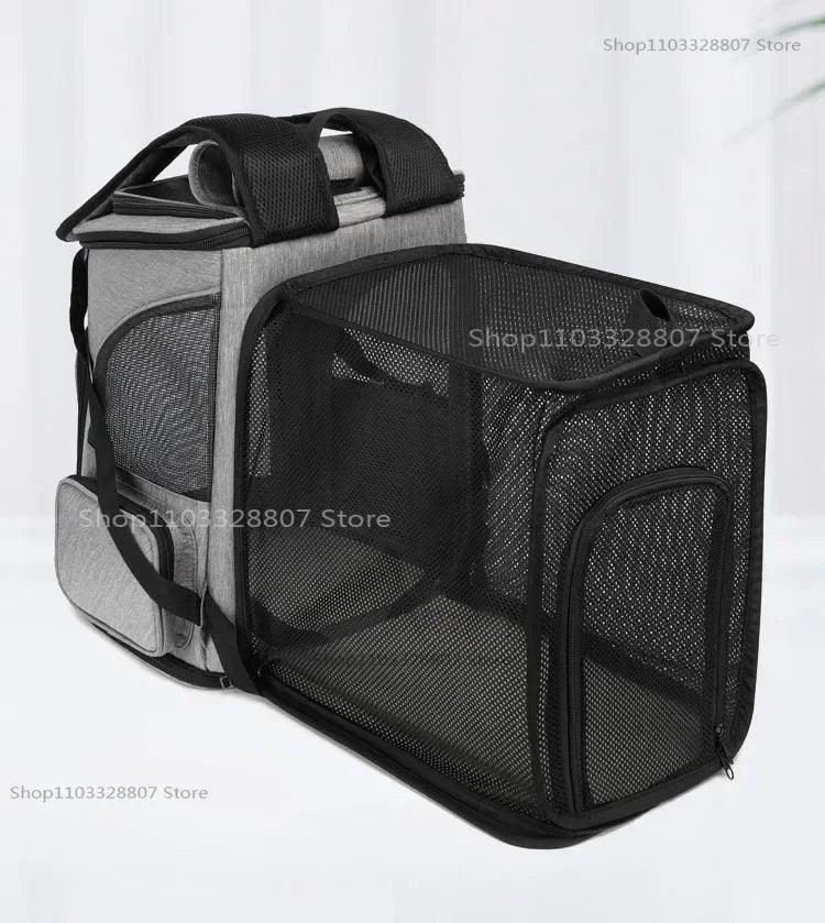 Sac à dos de Transport pour animaux de compagnie, respirant, pliable, sac de voyage, extensible, grande capacité, créatif pour chats et chiens - HautePattes