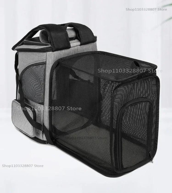 Sac à dos de Transport pour animaux de compagnie, respirant, pliable, sac de voyage, extensible, grande capacité, créatif pour chats et chiens - HautePattes