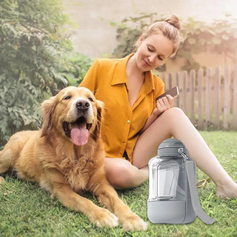 Gourde pour chien portable 2 en 1 pour chien Hydratation et alimentation - HautePattes