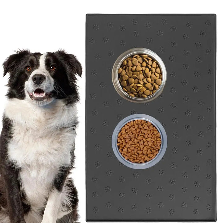 Tapis de Nourriture Antidérapant & Étanche pour Chiens et Chats – Silicone Premium - HautePattes