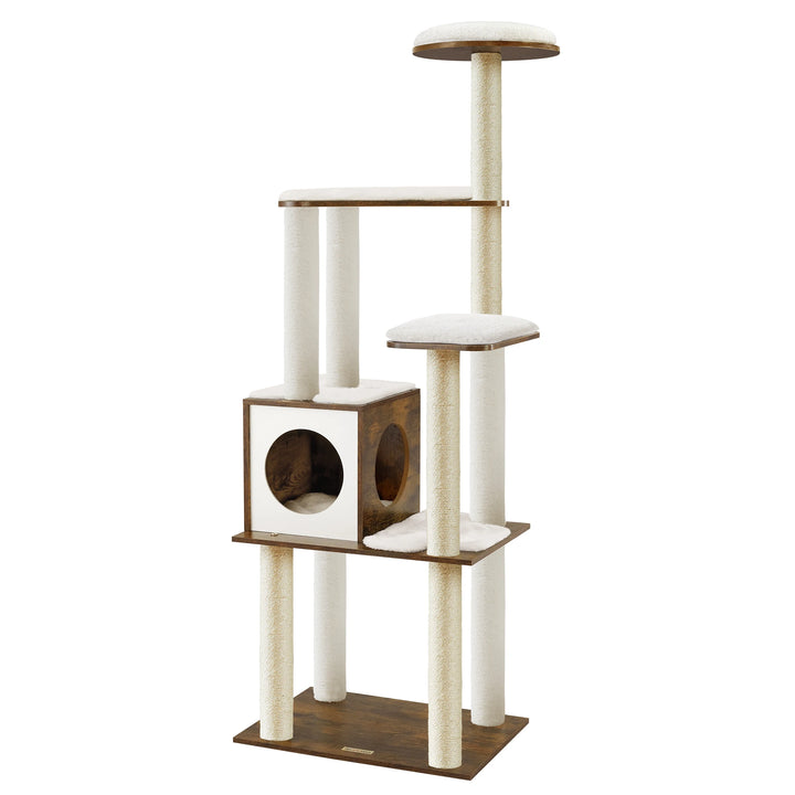 Arbre à chat 165 cm – Élégant refuge vertical pour chats exigeants