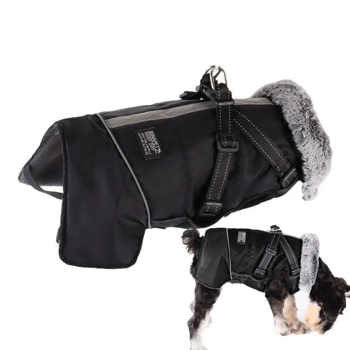 Manteau triple épaisseur avec harnais intégré et col chaud