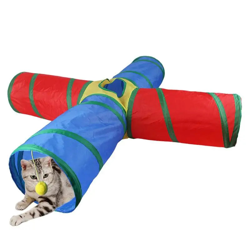 Tunnel de jeu pour chat à 4 sorties - HautePattes