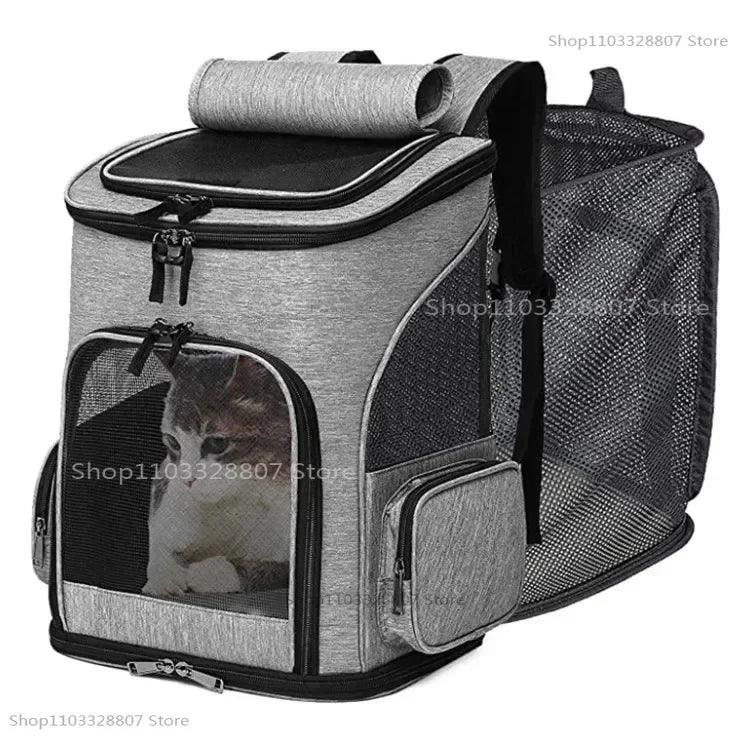 Sac à dos de Transport pour animaux de compagnie, respirant, pliable, sac de voyage, extensible, grande capacité, créatif pour chats et chiens - HautePattes