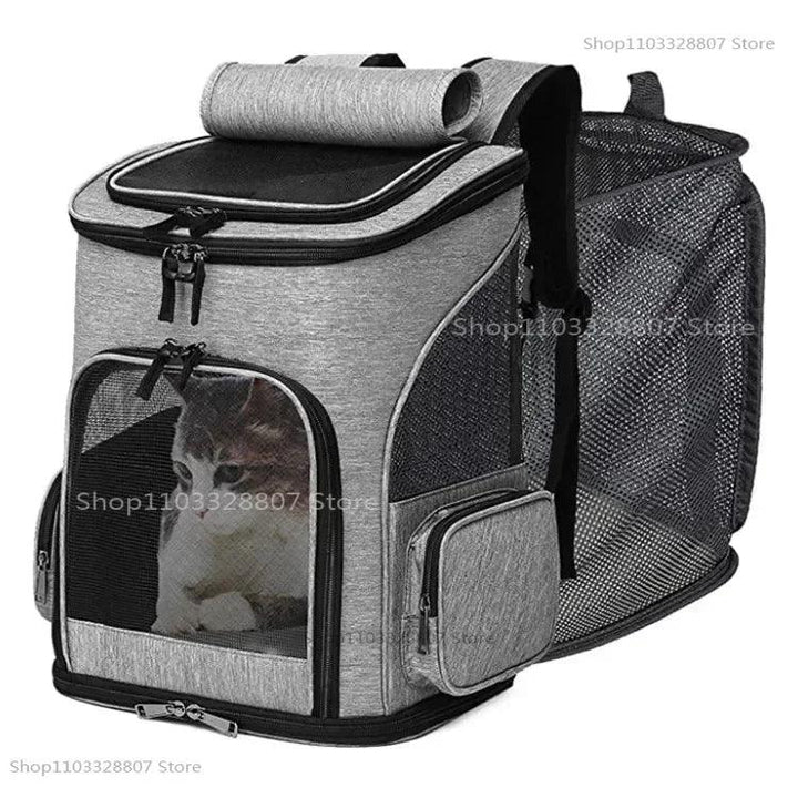Sac à dos de Transport pour animaux de compagnie, respirant, pliable, sac de voyage, extensible, grande capacité, créatif pour chats et chiens - HautePattes