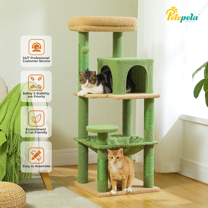 Tour cocon pour chats sensibles – Hamac & condo apaisants
