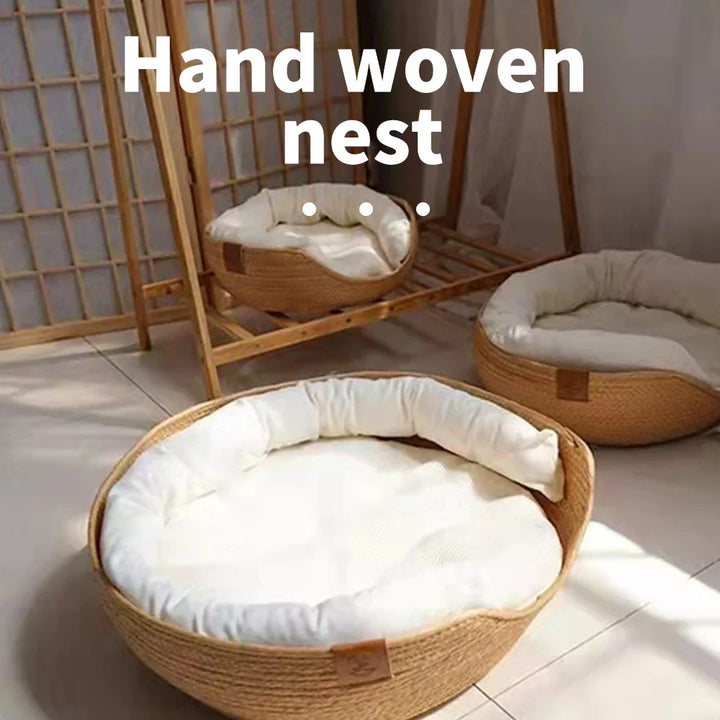 Panier chien douillet et naturel – Le luxe du confort artisanal - HautePattes