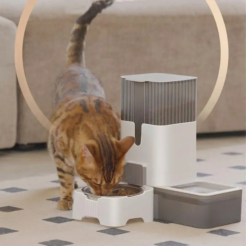 Distributeur Automatique 2-en-1 Nourriture & Eau - HautePattes