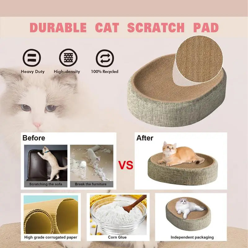 Griffoir ovale chat : un cocon anti-stress qui sauve ton canapé