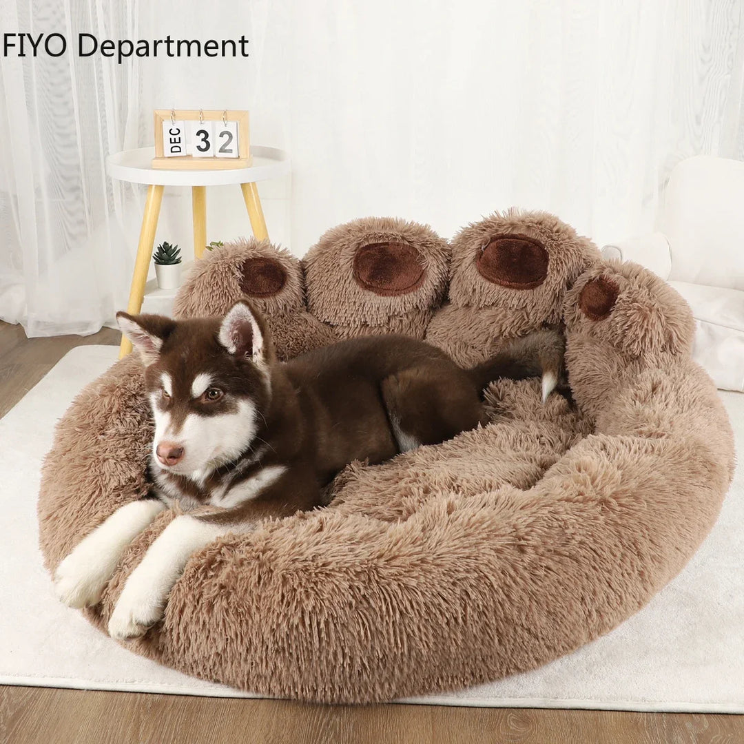 Panier Moelleux en Forme de Patte pour Chien - HautePattes