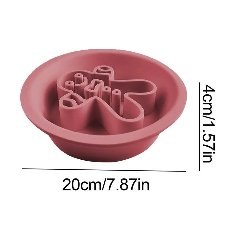 Gamelle en Silicone à Alimentation Lente pour Chiens – Design Mignon & Double Face - HautePattes