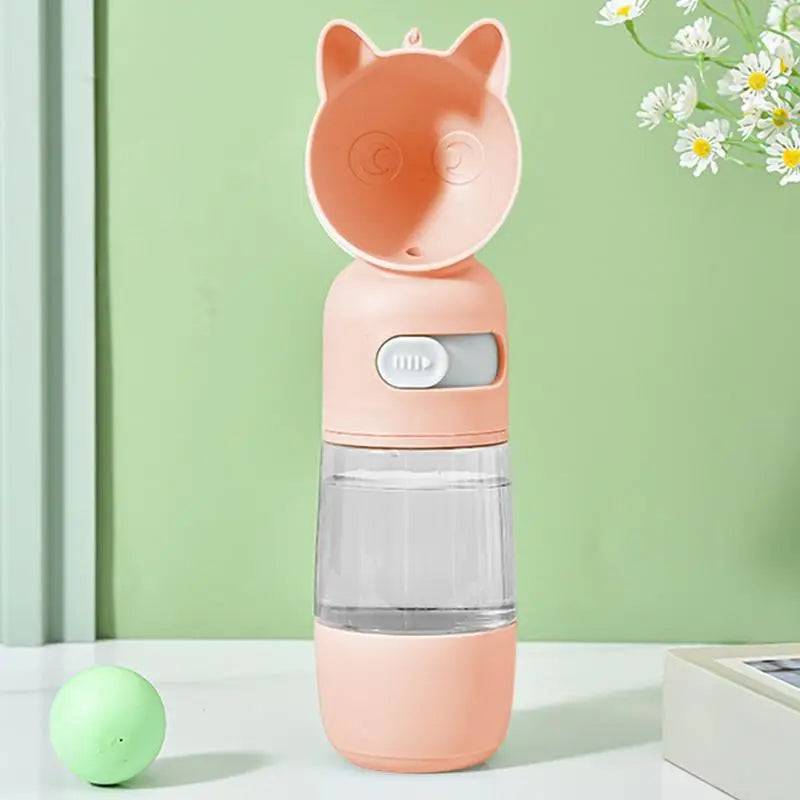 Gourde d'eau de voyage pour chien 2-en-1 avec récipient de nourriture - HautePattes