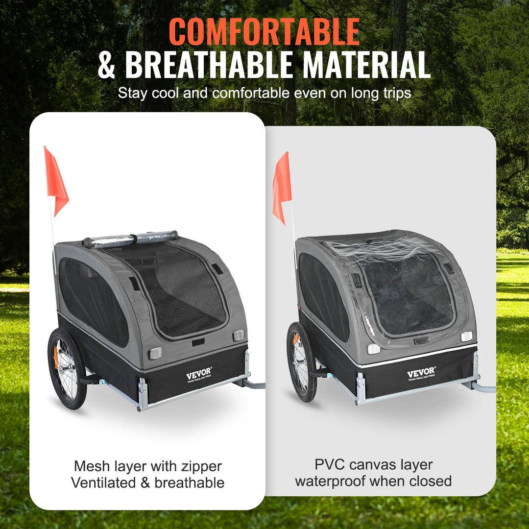 Remorque Vélo Premium Pour Chien - HautePattes