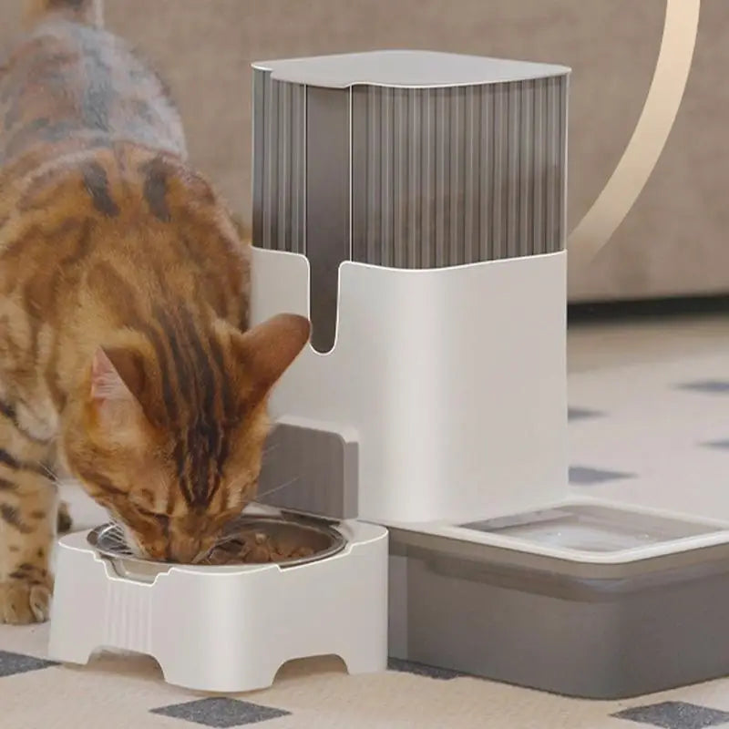 Distributeur Automatique 2-en-1 Nourriture & Eau - HautePattes