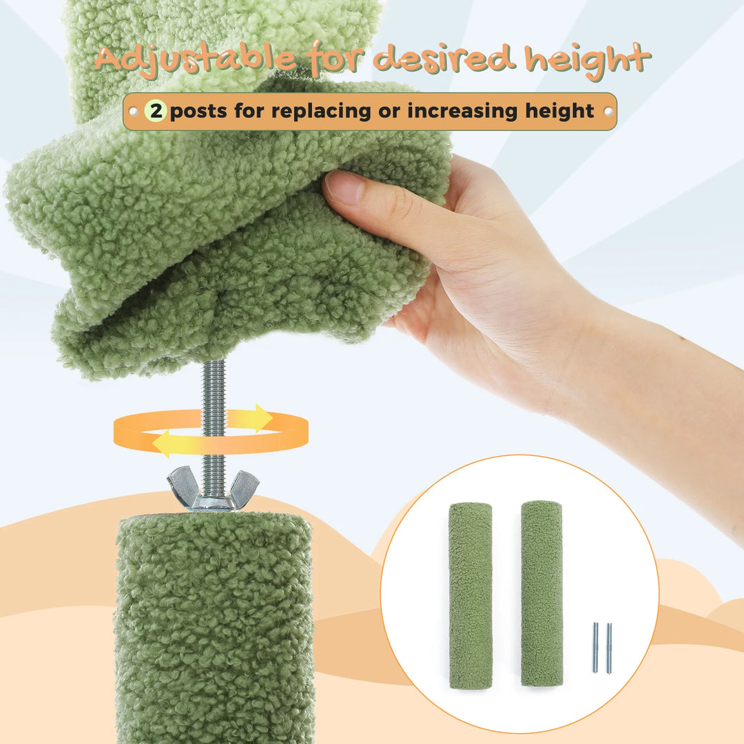Arbre cactus 7 niveaux – Hamacs, condo & perchoir joyeux