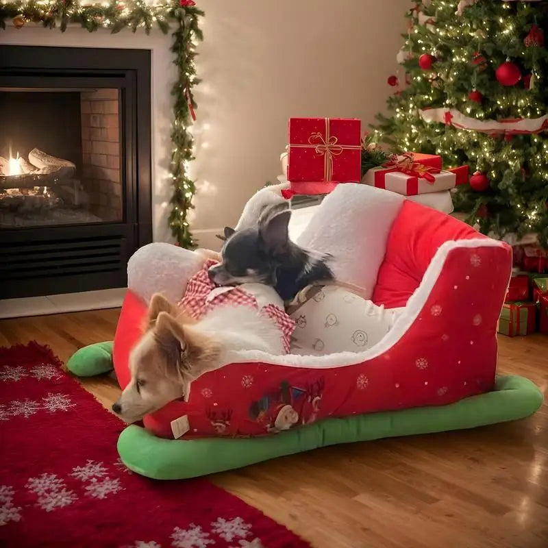 Panier Chien Douillet Réconfortant Noël - HautePattes