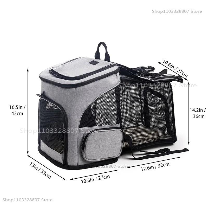 Sac à dos de Transport pour animaux de compagnie, respirant, pliable, sac de voyage, extensible, grande capacité, créatif pour chats et chiens - HautePattes