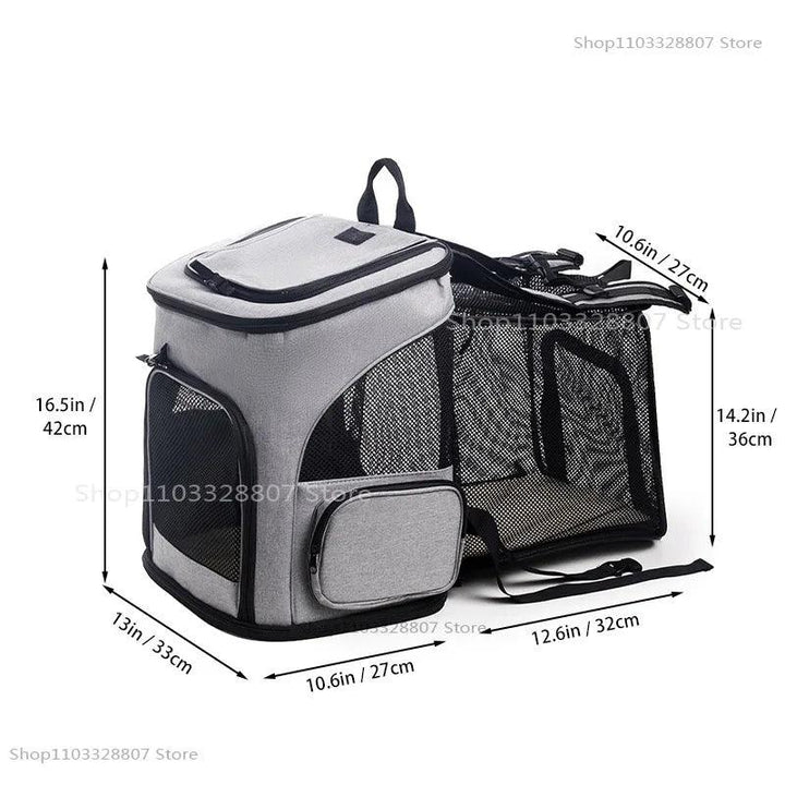Sac à dos de Transport pour animaux de compagnie, respirant, pliable, sac de voyage, extensible, grande capacité, créatif pour chats et chiens - HautePattes