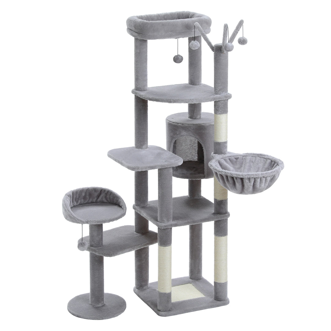 Tour à chat XXL 175 cm – 7 niveaux, hamacs XL & stabilité renforcée