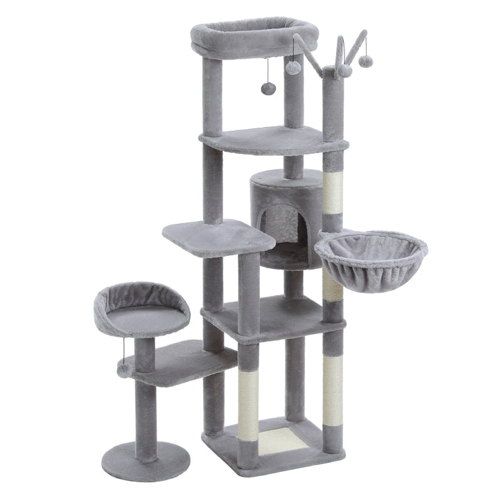 Tour à chat XXL 175 cm – 7 niveaux, hamacs XL & stabilité renforcée