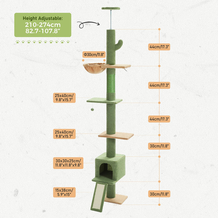 Arbre à chat réglable du sol au plafond – Espace vertical sécurisé