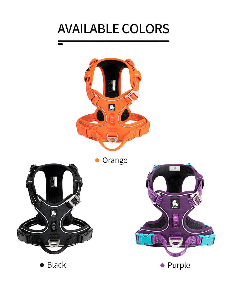 Harnais True love anti-traction chien nylon réfléchissant - HautePattes