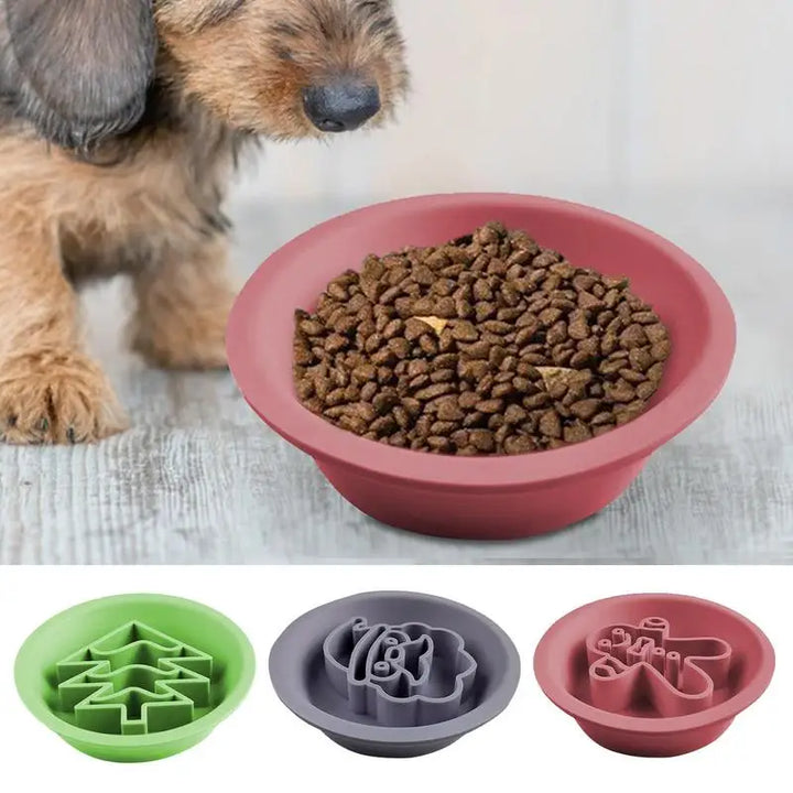 Gamelle en Silicone à Alimentation Lente pour Chiens – Design Mignon & Double Face - HautePattes