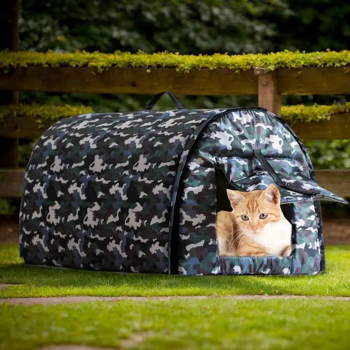 Abri extérieur pour chat – Chaleur & protection en hiver