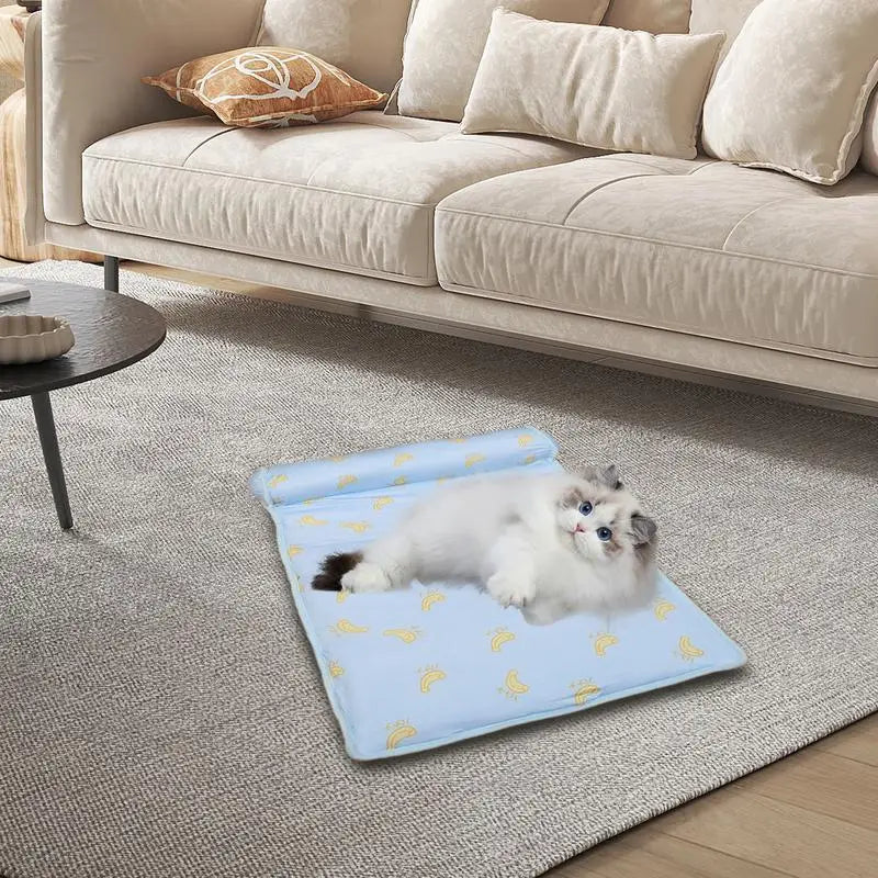 Tapis Rafraîchissant en Soie Glacée - HautePattes