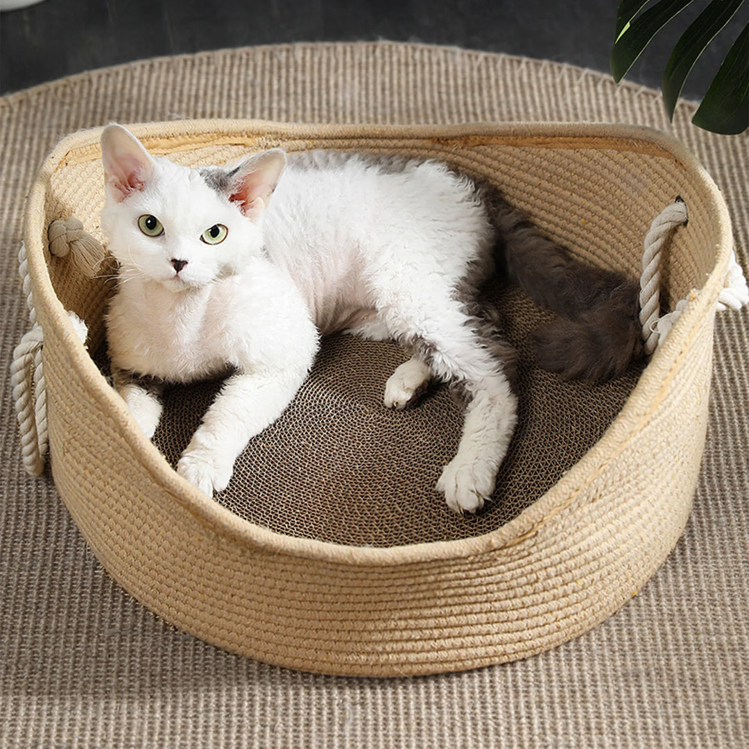 Panier Nid pour Chat et Chien en Osier Fait Main - HautePattes