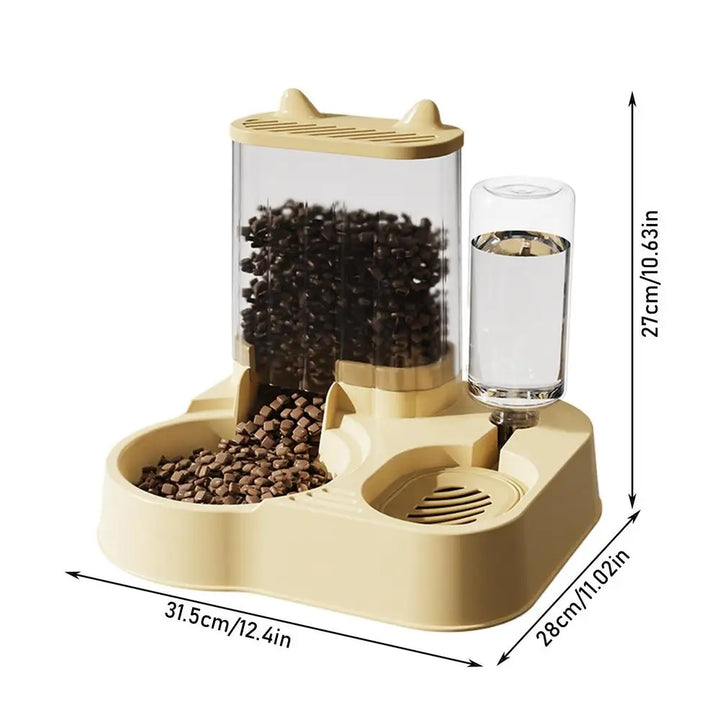 Distributeur Automatique 2-en-1 pour Nourriture & Eau - HautePattes