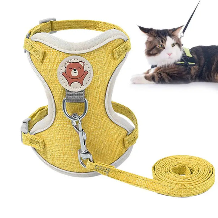 Harnais gilet chat et petit chien léger respirant et stylé