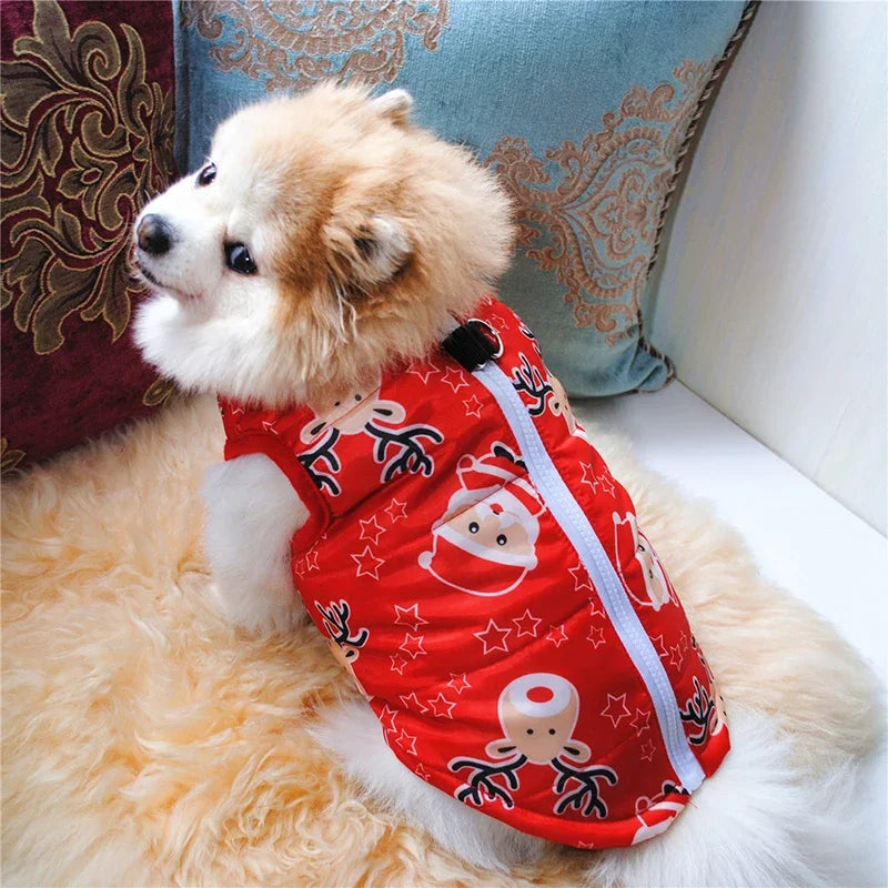 Manteau d’hiver pour petit chien – Spécial Noël, chaud et pratique