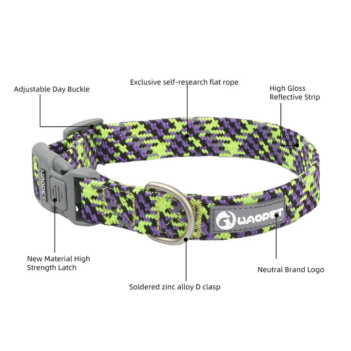 Collier réfléchissant chien & chat : visible la nuit, discret au quotidien