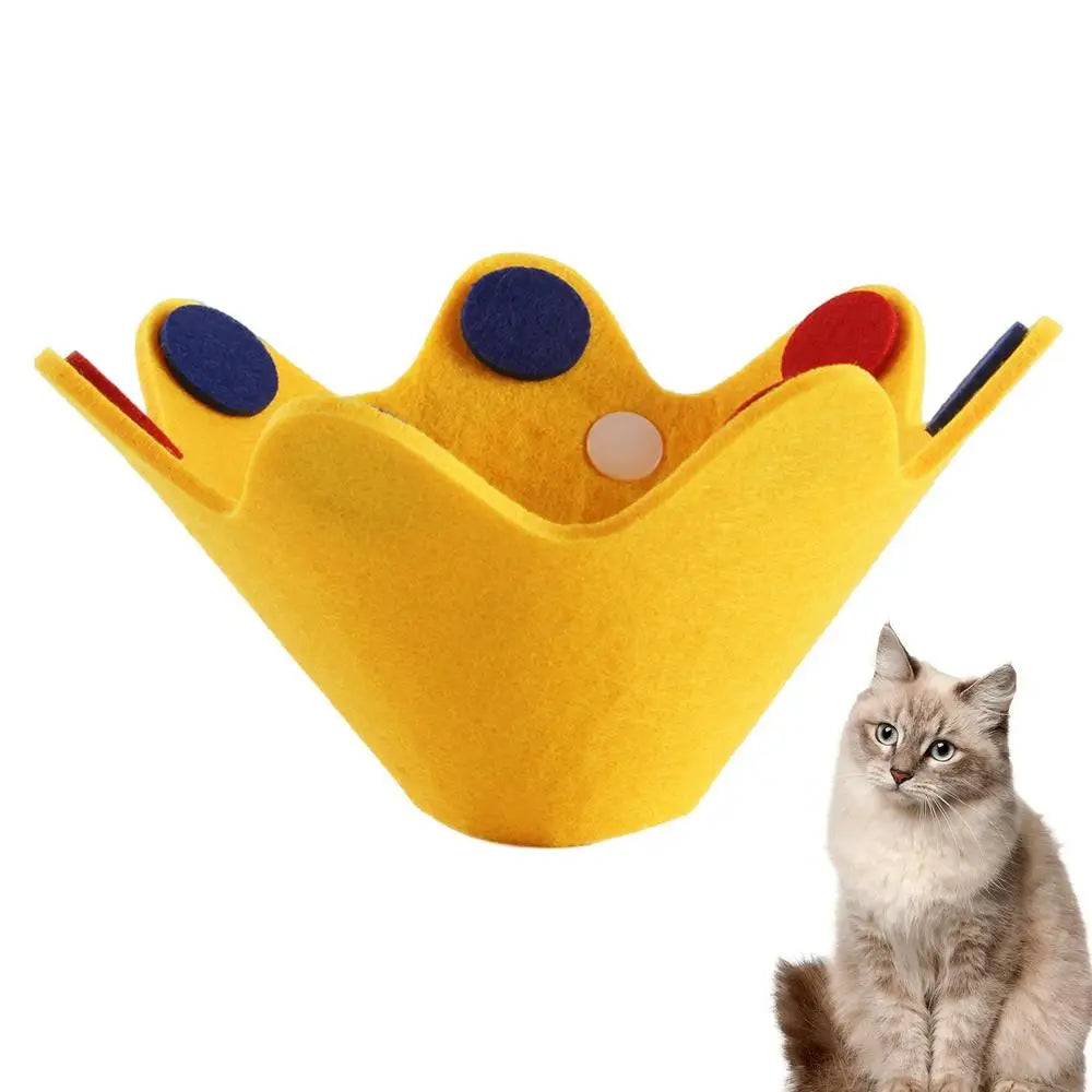 Collerette pour chat couronne en feutre - HautePattes