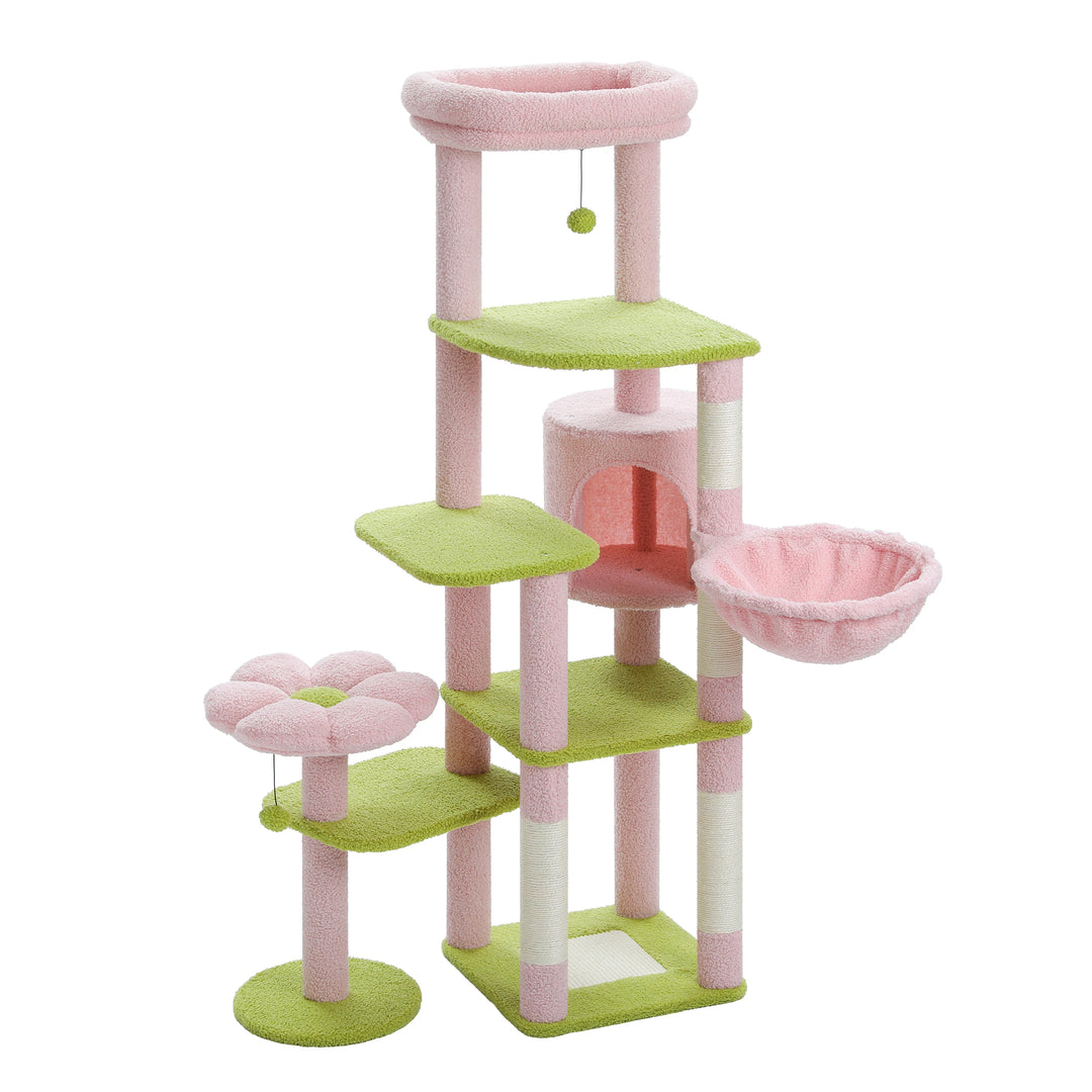 Tour à chat XXL 175 cm – 7 niveaux, hamacs XL & stabilité renforcée