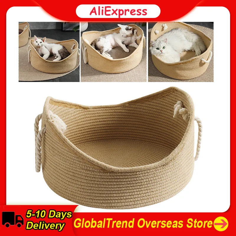 Panier Nid pour Chat et Chien en Osier Fait Main - HautePattes