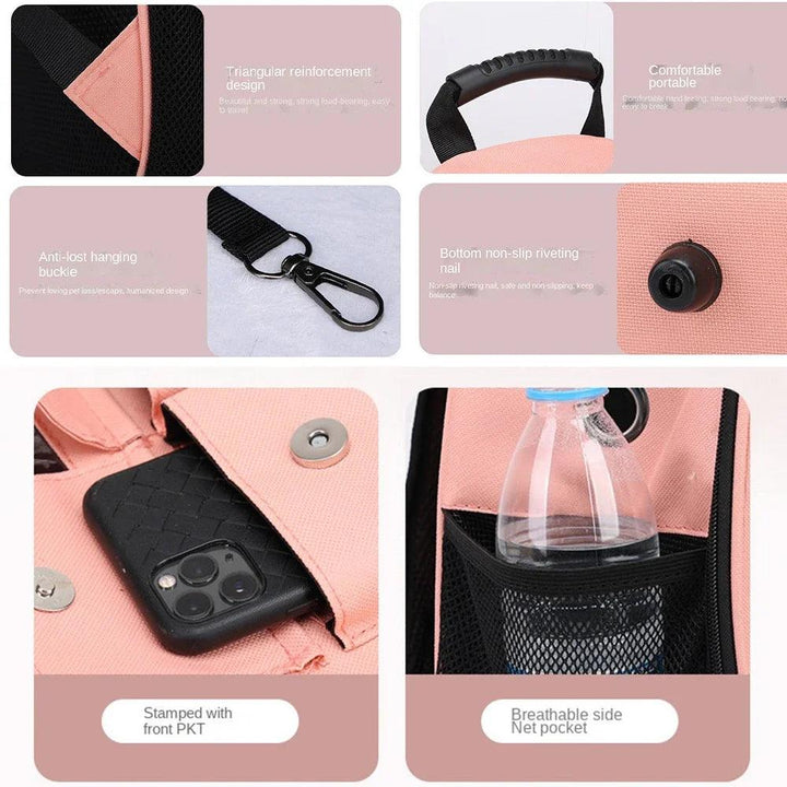 Sac à dos réfléchissant pour chat de compagnie, sacs de Transport pour chiens, sac respirant pour le Transport, voyage, espace extérieur, Cage à capsules, sac étanche pour chien - HautePattes