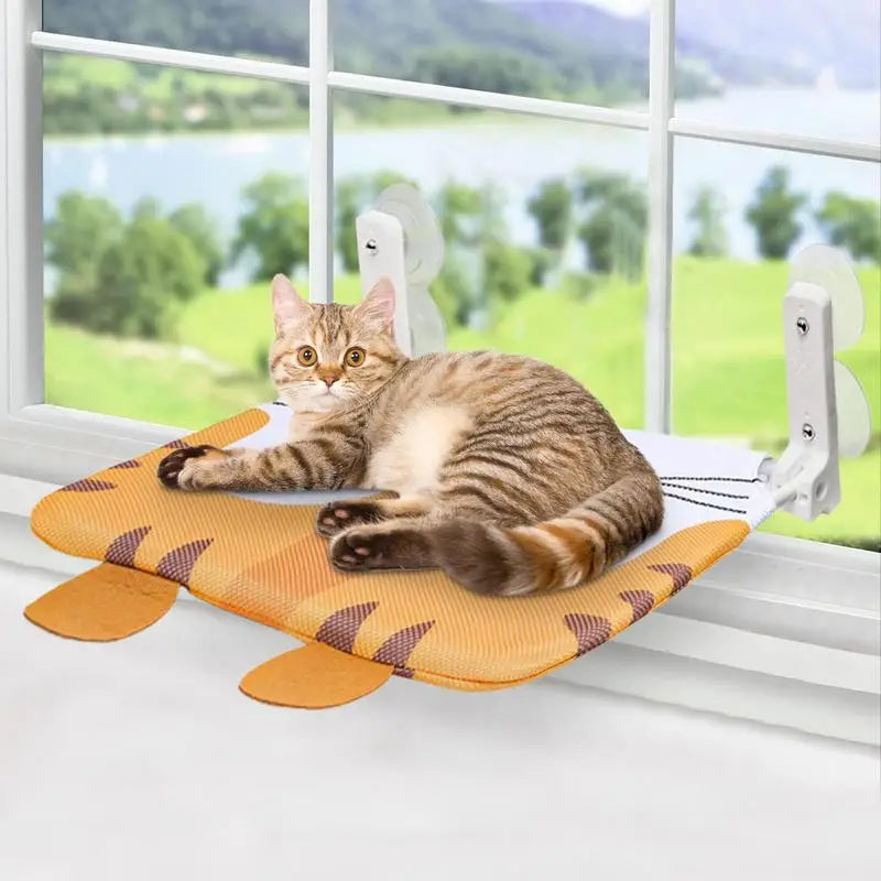 Hamac suspendu à ventouses pour chat - HautePattes