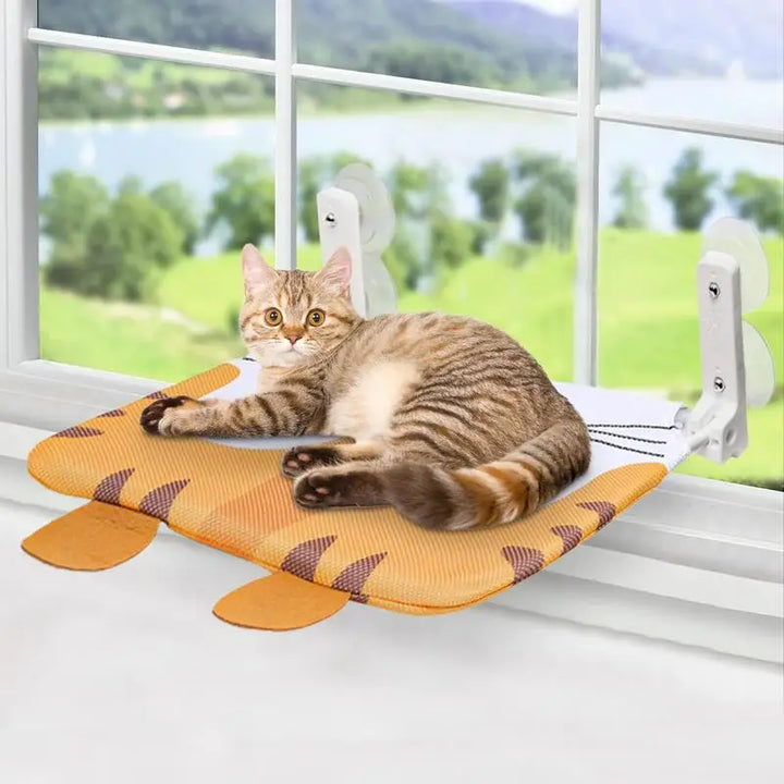 Hamac suspendu à ventouses pour chat - HautePattes
